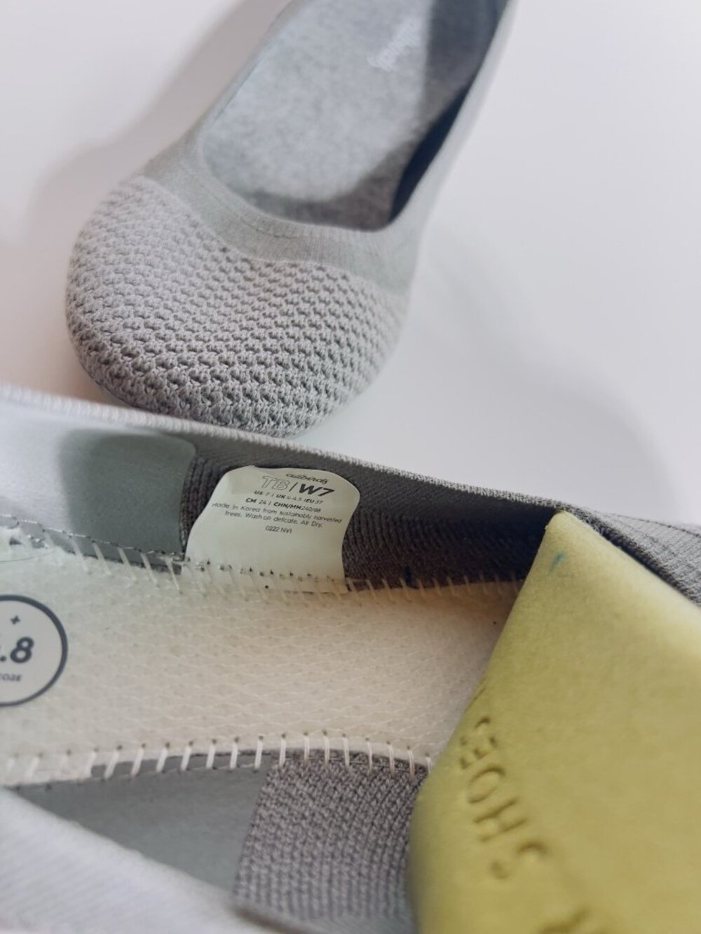 Allbirds Tree Breezers Women’s Size 7 Gray Knit Flats - Picture 10 of 12